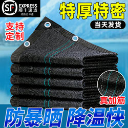 Sunshade Net, Sun Protection Net, Encrypted and Thickened Shade Net for Courtyard, Balcony, Parking Space, Outdoor Sun Protection, Plant Heat Insulation Net, Black Net