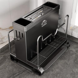 Jia Bangshou Kitchen Knife Rack Storage Rack for Knives, Chopsticks, Cutting Boards, Pot Lids, Multifunctional Wall-Mounted Knife Holder