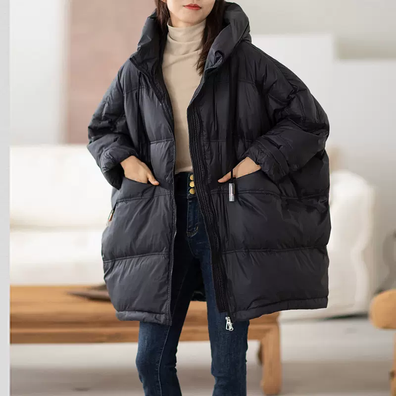 Lagabogy 2023 New Women Puffer Jacket Casual Style Winter 90