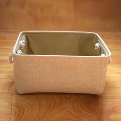 Cotton and Linen Fabric Storage Basket Japanese-Style Bedroom Miscellaneous Storage Box Toy Snack Clothing Storage Basket Dirty Clothes Storage Basket