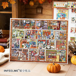 Infi My Little House 28Th Edition Scenery Stickers 2.5D Grid Room Scene Stickers Three-Dimensional Miniature Stickers