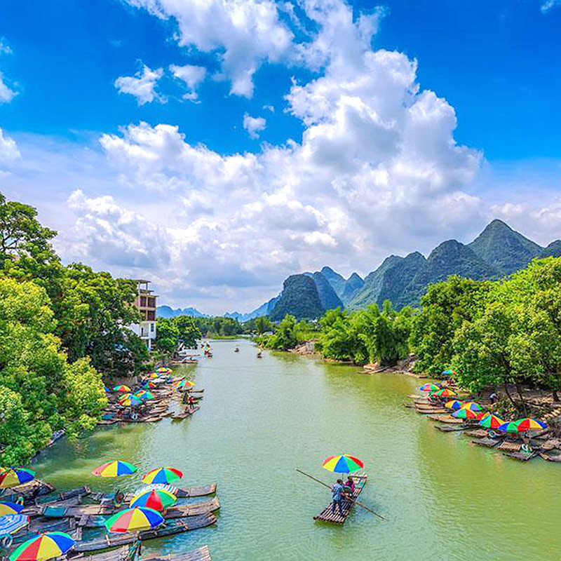 12人纯玩小团 含高铁 广西桂林旅游阳朔遇龙河大漓江4天3晚跟团游
