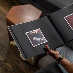 345inch Self-Adhesive Photo Album Baby Family Polaroid Album Keepsake Commemorative Album Photo Album Couple