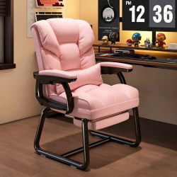 Computer Chair, Ergonomic Chair for Long Periods of Sitting, Reclining Lunch Break Chair, Dormitory Gaming Sofa Chair, Makeup Chair, Home Office Chair