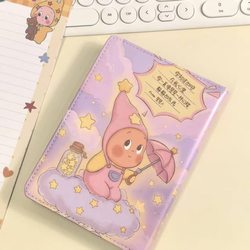 Childhood Star Man Notebook Pu Leather Color Page Journal High-Quality Cartoon Handwriting Notepad Gift