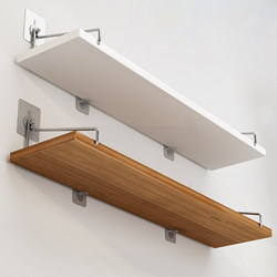 Wall-Mounted Shelf, No Drilling Required, for Living Room Wall, Bedroom Bedside Storage Rack, Wall-Mounted Partition Shelf, Router Shelf