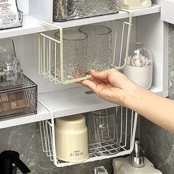 Mirror cabinet built-in rack hanging without punching hanging basket powder puff storage bathroom bathroom cabinet cosmetic storage box