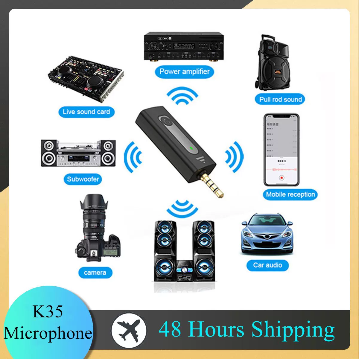 3.5mm Wireless Lavalier Lapel Microphone Omnidirectional Con-Taobao