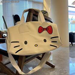 Travel Bag Can Be Used as a Trolley Case, Cute Cat Portable Large-Capacity Short-Distance Travel Bag, Hand-Held Gym Bag for Travel