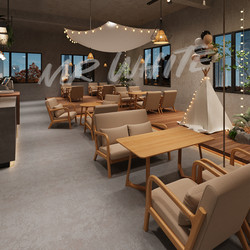 Coffee Shop Solid Wood Table and Chair Combination Dessert Leisure Lounge Chair Milk Tea Shop Designer Commercial Negotiation Sofa