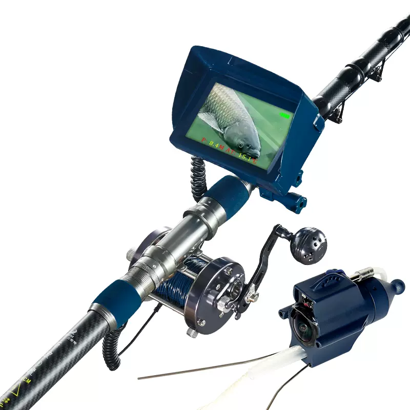 艾尼可H95S可视锚鱼竿套装探鱼器海钓瞄竿茅杆钓鱼竿高清探头屏幕 