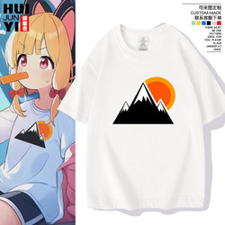 Azur File Game Peripherals Caiyu Taojing Same Style Short-Sleeved T-Shirt for Men and Women Spring and Summer Pure Cotton Loose Half-Sleeved Pain Jacket