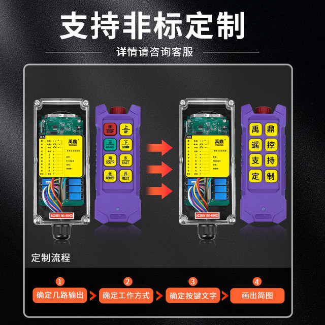 Yuding four-proof industrial remote control F21SQ-6 driving wireless ...