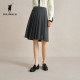POLOWALK women's pleated skirt spring and autumn new texture college style embroidered short skirt women's fashionable skirt