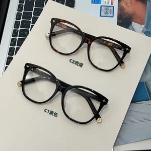 
Retro glasses frame square frame glasses frame big face small myopia glasses frame temperament Korean trend frame 2142