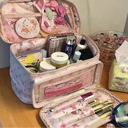 2025 New High-End Cute and Beautiful Cosmetic Bag for Women, Large Capacity Travel Portable Waterproof Storage Bag