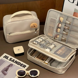 Cosmetic Bag, Cute, Large Capacity, Portable, Women's Makeup Brush, Cosmetics Storage Bag, Satchel Cosmetic Bag, Travel Toiletry Bag
