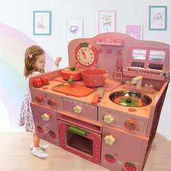 Export Quality Children's Pretend Play Kitchen Toy Set Wooden Simulation Cooking Utensils for Girls