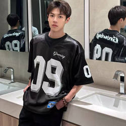 [Nbl Super Bowl American Football Jersey] Retro Jersey T-Shirt, Loose and Versatile, Sports Short-Sleeve, Unisex