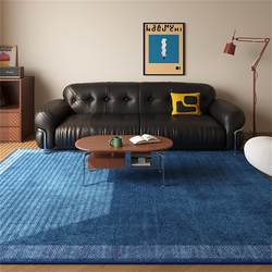 Blue Mid-Century Style Living Room Carpet, Light Luxury and High-End Feel, Sofa Coffee Table Rug, Vintage Bedroom Floor Mat, 2025 New Model