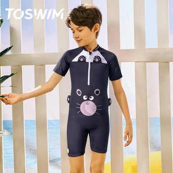 
TOSWIM children's swimsuit one-piece boys and girls baby swimsuits small, medium and big children's sun protection quick-drying swimsuit new style
