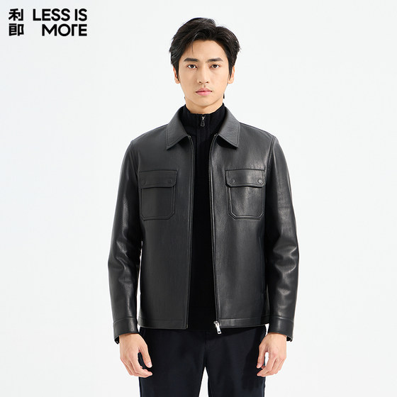 
[Fleece lining] Lilang Ole Genuine Leather Jacket 2025 Winter New Fashion Versatile Men's Light Luxury Jacket