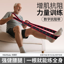 Resistance Bands for Muscle Growth, Digital Elastic Bands, Resistance Bands for Middle-Aged and Elderly People, Specialized for Rehabilitation, Glute Muscles, Leg Fitness, and Strength Training