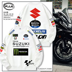 Suzuki Motorcycle Sweatshirt for Men, Round Neck, Autumn, Heavy Motorcycle Riding Enthusiasts' Clothing, Loose Jacket, Trendy