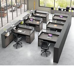 Office Workstation Desk, Staff Desk, Teacher's Desk, 46-Person Workstation, Simple Staff Partition, Financial Desk and Chair Set