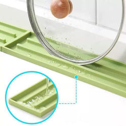 Silicone Pot Lid Storage Rack for Home Kitchen, Multifunctional Countertop Seasoning Bottle Holder, Non-Slip Water-Draining Stand for Stove Top, Storage for Cooking Utensils