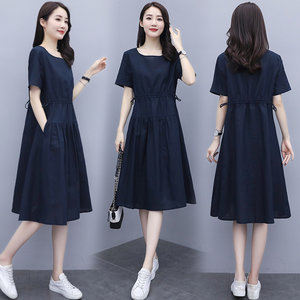 
Maternity summer dress, fashionable mid-length loose maternity skirt, internet celebrity maternity suit, fashionable mom skirt, summer