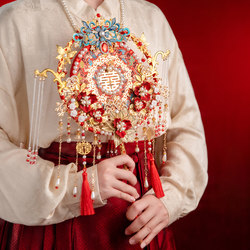 Traditional Chinese Wedding Fan for the Bride, Elaborate Handmade DIY Material Kit for Wedding Fan