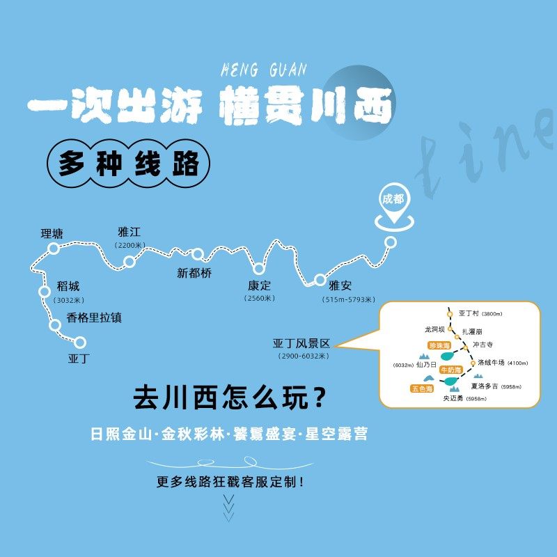 【明星同款】8人小团 丨成都出发稻城亚丁四姑娘山川西5天4晚纯玩