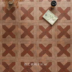 Medieval Style Wood Grain Pattern Tiles for Living Room and Dining Room, High-Quality Bathroom Tiles, Entrance Hall, Kitchen Floor Tiles, Tiles for Milk Tea and Dining Establishments