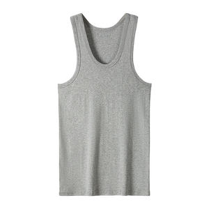 Yu Zhaolin vest men pure cotton summer sports hurdler sleeveless bottoming inside full cotton top white sweatshirt men
