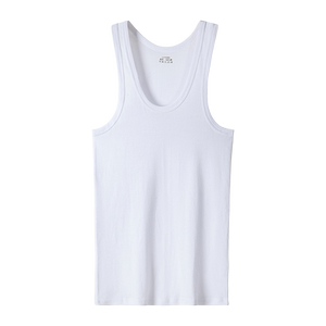 
Yu Zhaolin men's vest pure cotton summer sports hurdle sleeveless inner cotton suspender white bottomed sweatshirt men