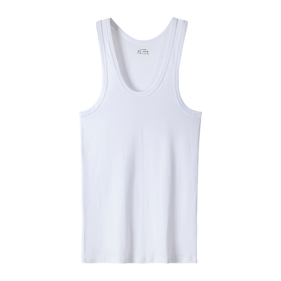
Yu Zhaolin men's vest pure cotton summer sports hurdle sleeveless inner cotton suspender white bottomed sweatshirt men