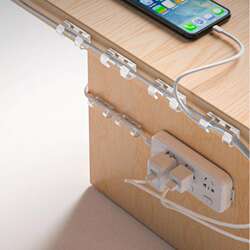 No-Drill, Traceless Clip-On Cable Organizer, Wire Fixer, Self-Adhesive Cable Management Tool