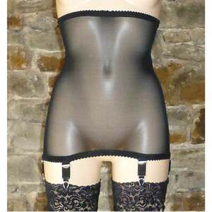 2020 foreign trade hot sale 6 buckles high waist non-slip adjustable metal buckle sexy transparent large size mesh garter belt for women
