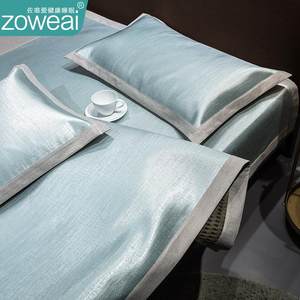 
2025 new ice silk mat sheet three-piece set Class A mother and baby grade summer washable summer mat sheet style