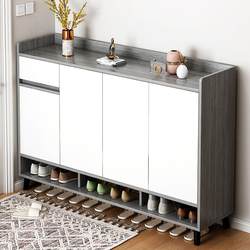 Modern Minimalist Shoe Cabinet with Integrated Storage for Home Entrance, Suitable for Small Apartments, Large Capacity, Wall-Mounted, with Storage for Bedding and Accessories