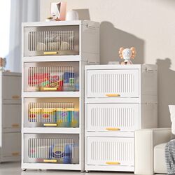 Thickened Storage Cabinet Folding Storage Cabinet Home Bedroom Baby Wardrobe Multi-Layer Removable Children's Toy Storage Cabinet