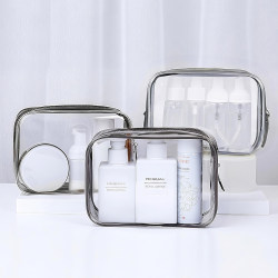 Transparent Cosmetic Bag, Travel Portable, Large Capacity, Waterproof, Popular Online Cosmetic Storage Bag, ins Carry-On Toiletry Bag for Women