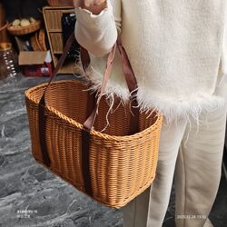 Hand-Held Vegetable Basket, Shopping Basket, Grocery Basket, Picnic Basket, Hand-Woven Fruit Basket, Bath Basket, Wall-Mounted Basket, Gift Basket
