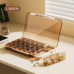 Medicine Box, Portable Medicine Dispensing Box for Seven Days a Week, Three Meals a Day Medicine Dispenser, Large Capacity Pill Storage Box