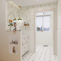 French Retro Bathroom Tiles 400*800 Patterned Tiles Cream Style Bathroom Wall Tiles Kitchen Toilet Floor Tiles