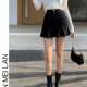 
Design-sensible denim short skirt for women with ultra-short high waist slim skirt A-line pleated skirt 2025 new autumn