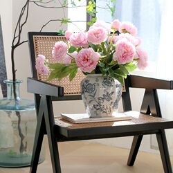 New Chinese style classical blue and white ceramic j porcelain vase general jar storage jar fresh flowers dried vase living room decoration exquisite place