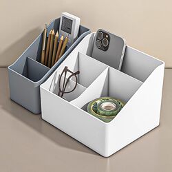 Italian High-End Imported Storage Box Rectangular Cosmetic Organizer Dormitory Skincare Organizer Pen Holder Bucket