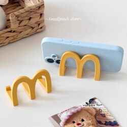 Maimen Simple Phone Stand Mcdonald's Quirky Creative Desktop Phone Holder for Students, a Must-Have for Watching Shows